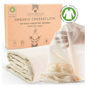 Our favorite organic cheesecloth for making vegan cheeses and more
